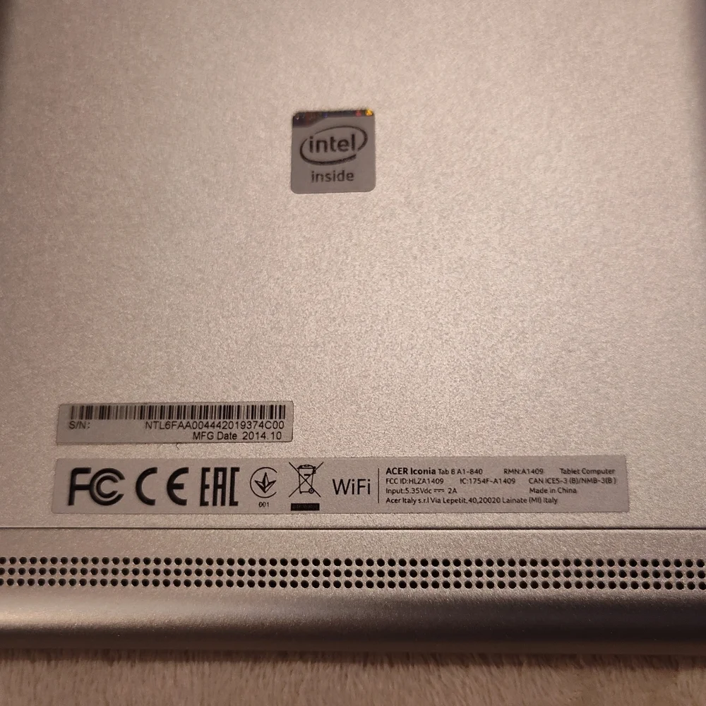 Like-New ACER Tablet 10/2014